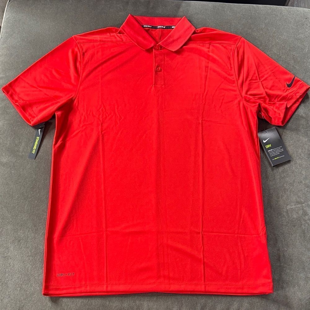 Men’s Nike Golf Polo Shirt Dry-Fit Red Short Short Sleeve 891881-657 SMALL NWT